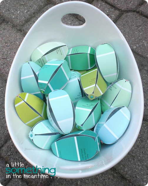 Paint Chip Easter Eggs in Bowl WM