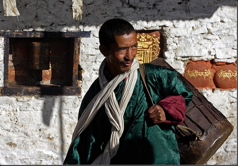 Tsechu Drummer In Bhutan