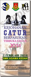 Kejohonan Catur Berpasukan Kedah 2014 SMKA Kedah