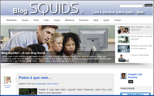 blog Squids - o seu blog social