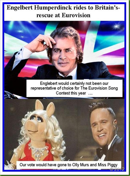 Eurovision Song Contest Englebert Humperdink Olly Murs and Miss Piggy