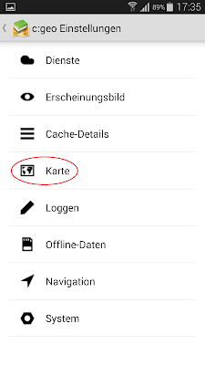 Hauptmenü - Kartenmarkierung.png c:geo Hauptmenü - Kartenmarkierung.png