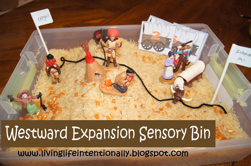 Westward Expansion Sensory Bin Westward Expansion Sensory Bin
