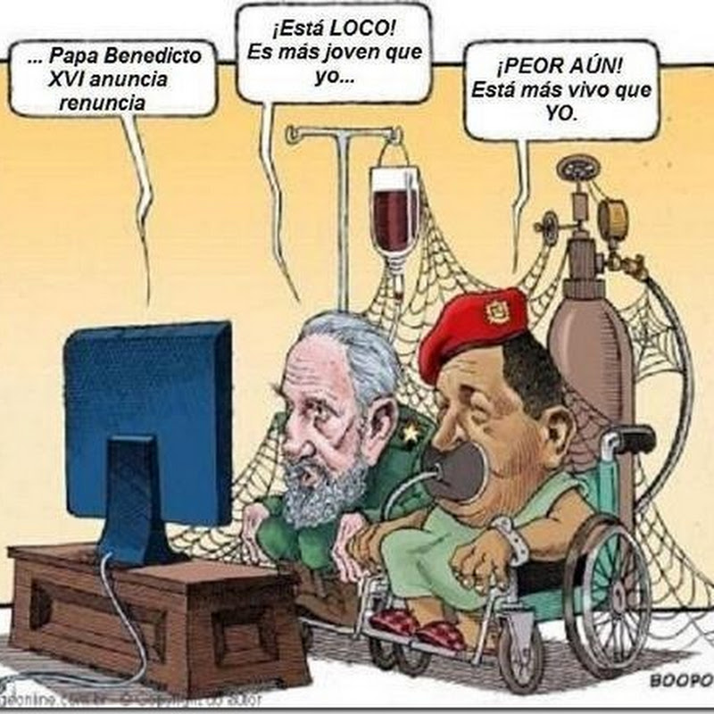 humor Renuncia del Papa, Fidel Castro y Chávez