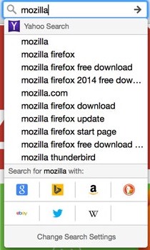 New Firefox search buttons