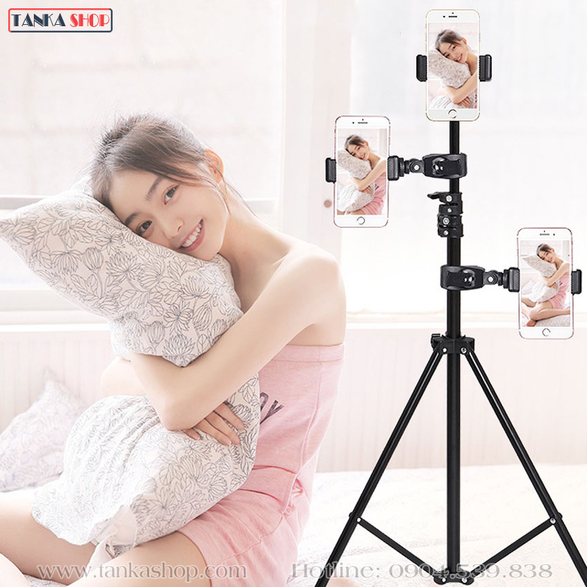 Chân đế điện thoại webcam livestream quay video Chân đế điện thoại webcam livestream quay video