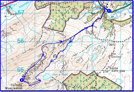Our route – 10km (6 miles) with about 800 metres ascent, in a shade over 5 hours