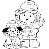 FIREFIGHTER COLORING PAGES
