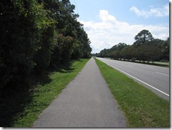 Separated bike path on HHI