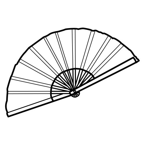 Hand Fan Coloring Pages