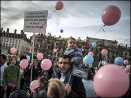 Manifestação contra casamento gay Lyon França