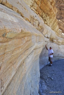 Marble walls of Mosaic Canyon