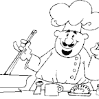 Dibujo Dia del Trabajador - Cocinero