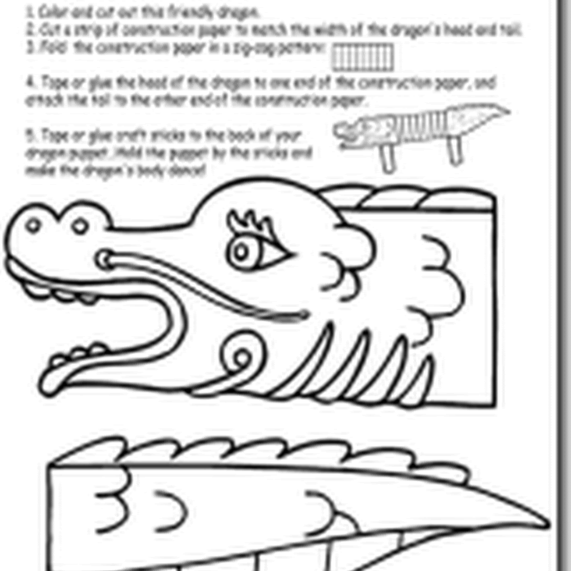Recortable dragón para imprimir