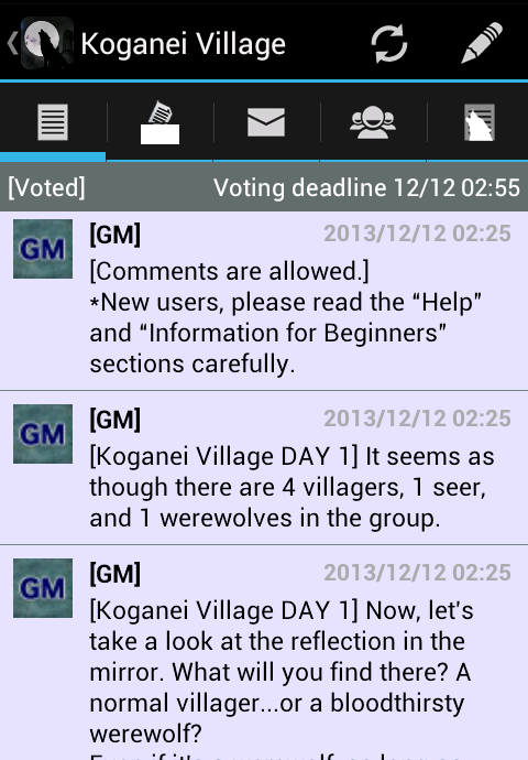 Android application Online Werewolf X screenshort