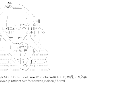 画像 アスキーアート アニメキャラ 921764