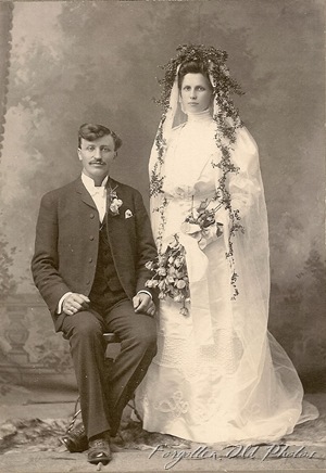 Growing Greens Girl Wedding Unknown Photog DL Antiques