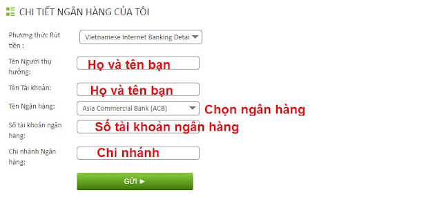 nap rut tien internet banking