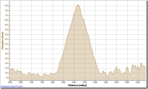 Running Up Mentally Sensitive down Mathis 12-31-2012, Elevation - Distance