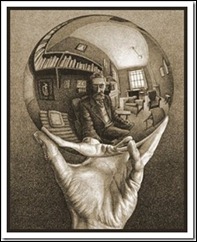"Uma Mão Com a Esfera Reflectora"  de Escher 
