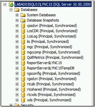Lync 2013 - SQL M failover - pricipal