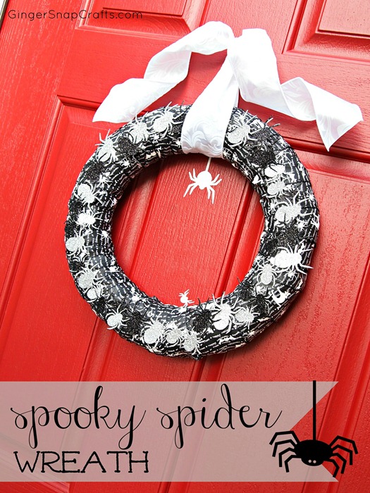 Ginger Snap Crafts spider wreath