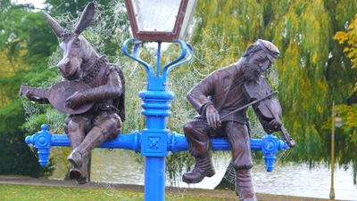 Where else would you see lamp posts like this?