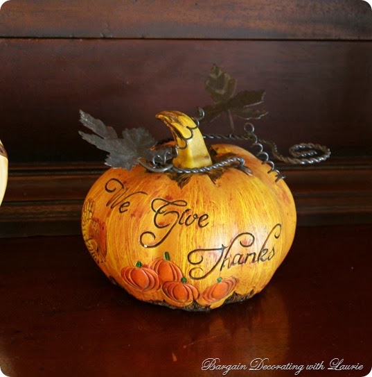 Thanksgiving decor-Bargain Decorating with Laurie