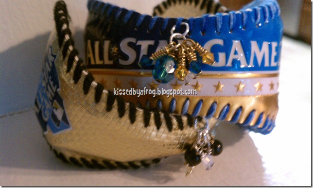 baseball cuff bracelet tutorial All Star Game 2012