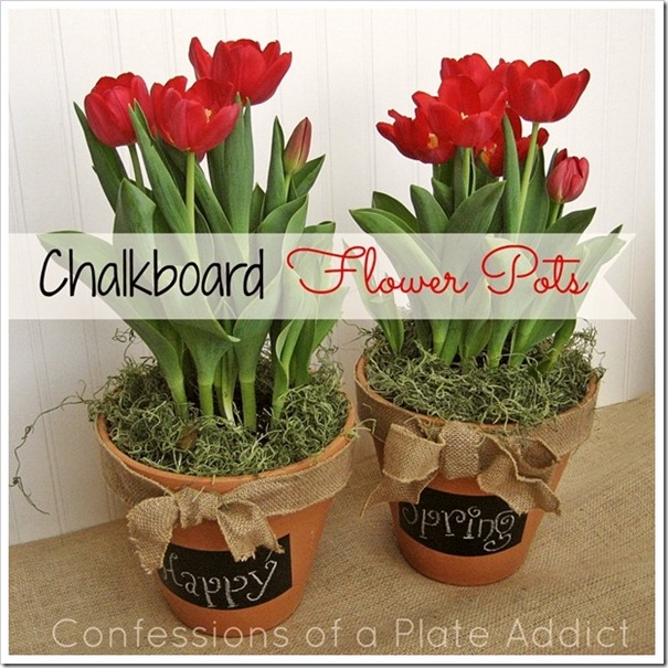 CONFESSIONS OF A PLATE ADDICT Chalkboard Flower Pots