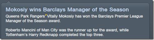 Barclays Manager of the Season