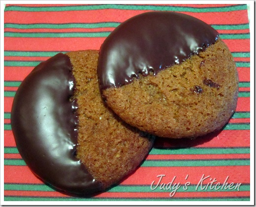 choc dipped ginger cookies