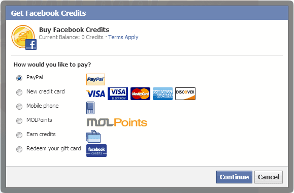 What are Facebook Credit's & What they are used for