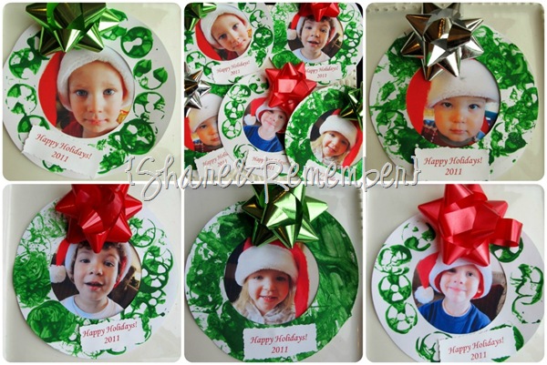 Christmas Wreaths Holiday photo crafts spool wreaths
