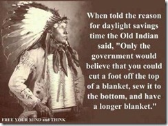 wise old indian on DST