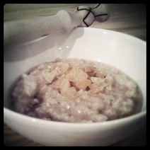 Day #40 - cinnamon and ginger porridge stirred with a spurtle