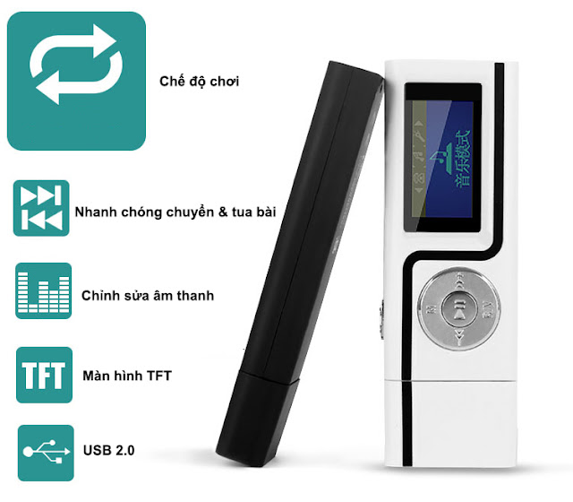 Máy nghe nhạc MP3 USB 2.0 Máy nghe nhạc