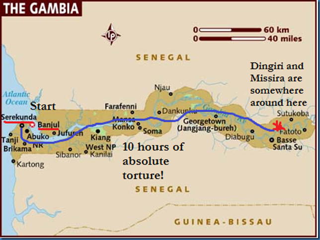 Map of the Gambia