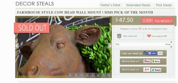 Cow Head Wall Mount | Mounted Cow Head | Cow Heads | Farmhouse Style 2