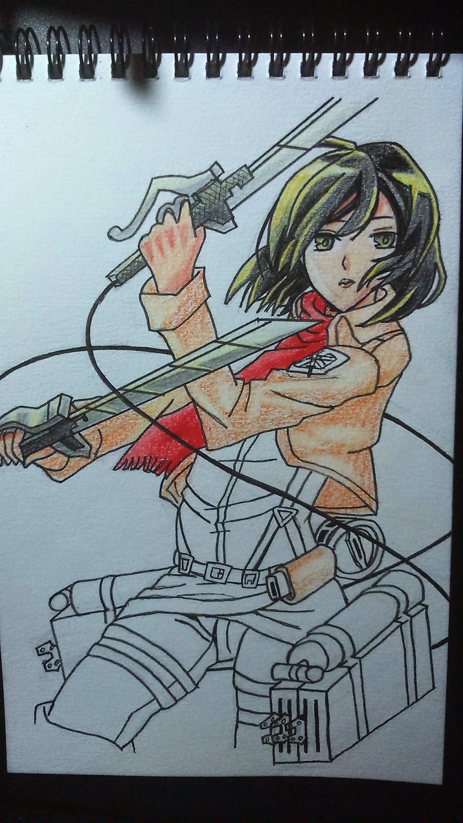 Dibujos gamers y otakus : Dibujo de Mikasa Ackerman