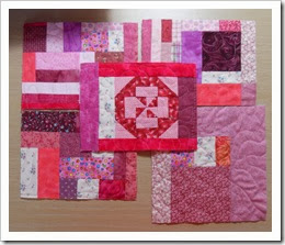 Pink box slab quilted and cut