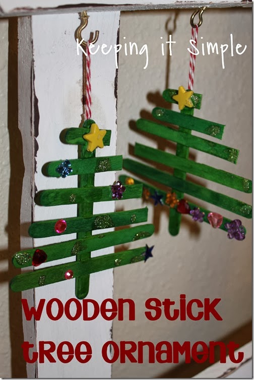 wooden stick tree ornaments