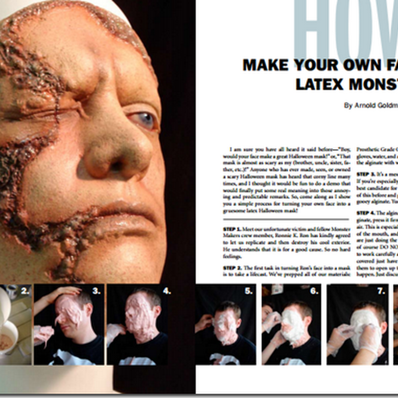 Como hacer una máscara de monstruo de latex con tu cara