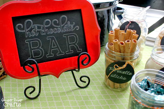 hot chocolate bar DIY sign with #Silhouette 