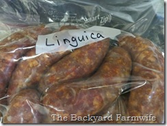 linguica sausage - The Backyard Farmwife