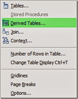 Derived table Rclick