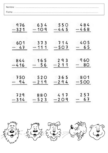 APRENDE Y DIVIERTETE: FICHAS SUMAS Y RESTAS