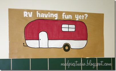 Camping theme bulletin board - RV
