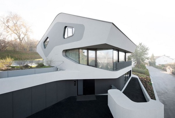 Casa OLS de J Mayer H Arquitectos fachada-moderna-hormigon-armado