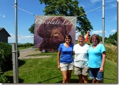 Tricia, Syl and Dot at Chocolate Lab Winery